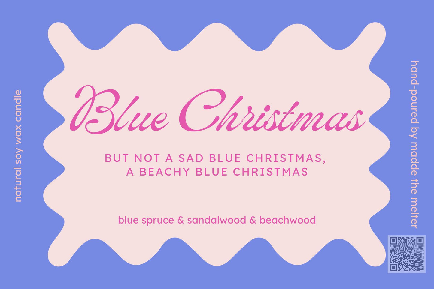 Blue Christmas - Blue Spruce & Sandalwood & Beachwood Soy Wax Candle