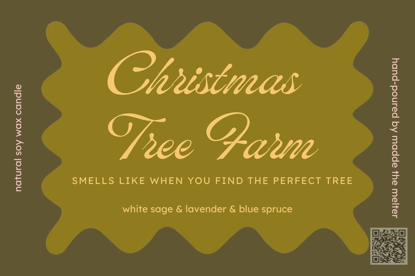 Christmas Tree Farm - White Sage Lavender and Blue Spruce Soy Wax Candle