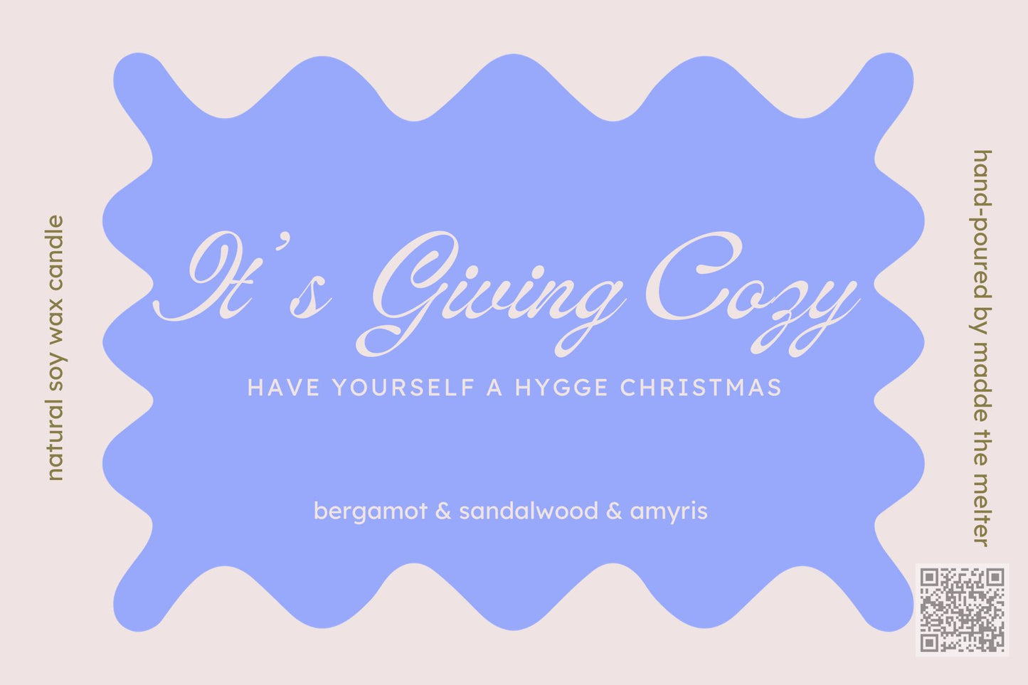 It's Giving Cozy - Bergamot Sandalwood & Amyris Soy Wax Candle