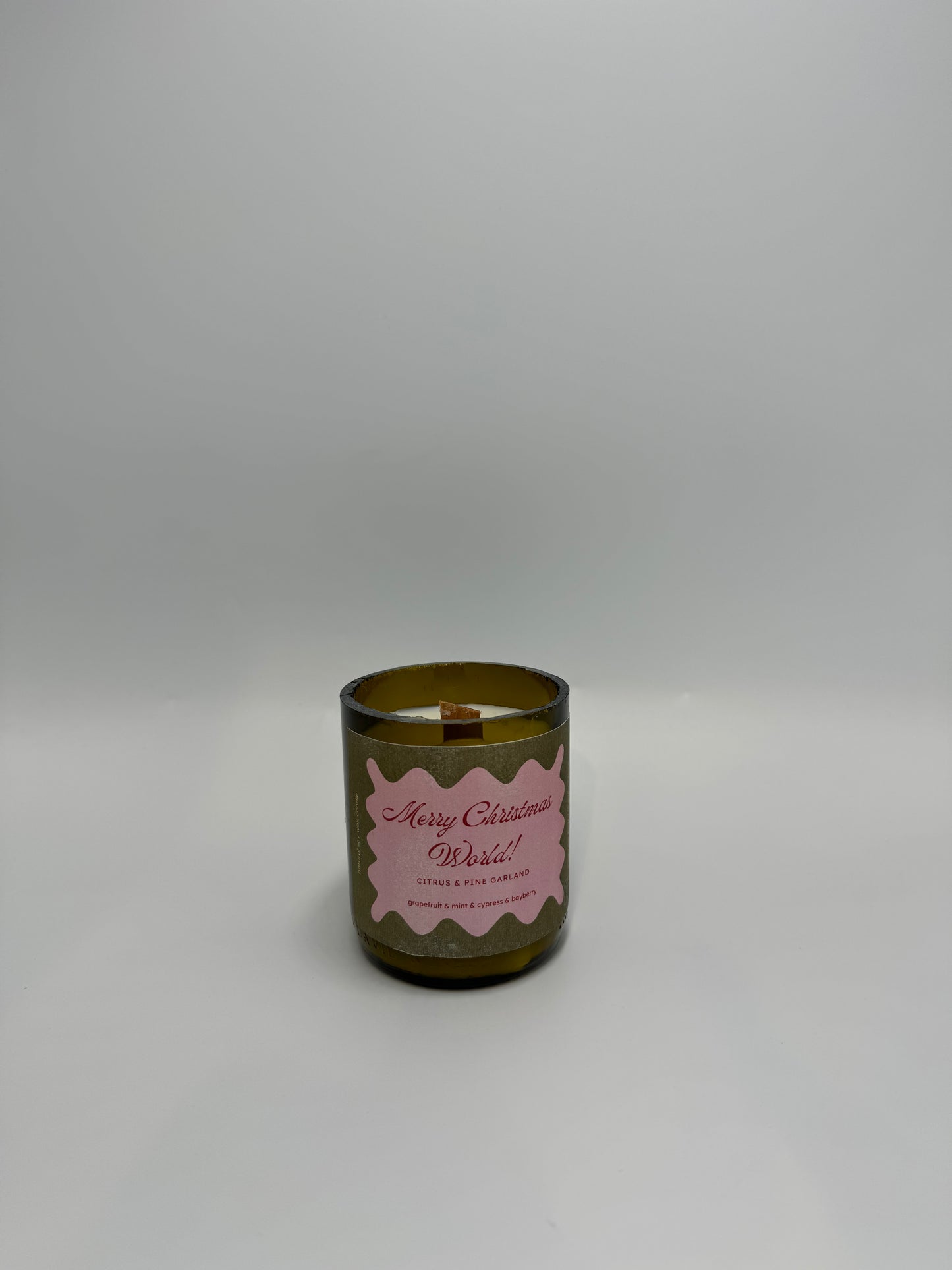 Merry Christmas World! Grapefruit, mint, cypress & bayberry Soy Wax Candle